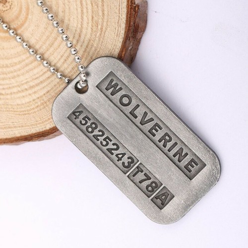 X-Men Logan Wolverine Origins Brushed Steel Metal Dog Tag Military - Afbeelding 1 van 2