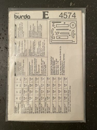 Sealed Sewing Pattern Burda 4574 Childrens Hat Pattern New Uncut - Picture 2 of 4