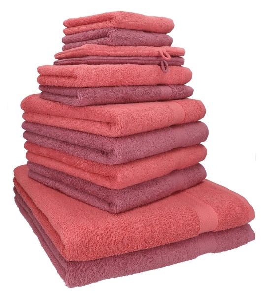 Betz 12Er Handtuch Set HandtüCher Premium 100% Baumwolle Himbeere / Beere-image