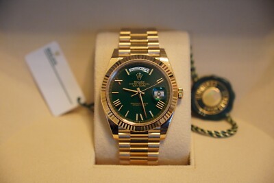 Very rare Arabic Dial Rolex Day-Date 40MM Green  Dial 228238 *2023* stickered