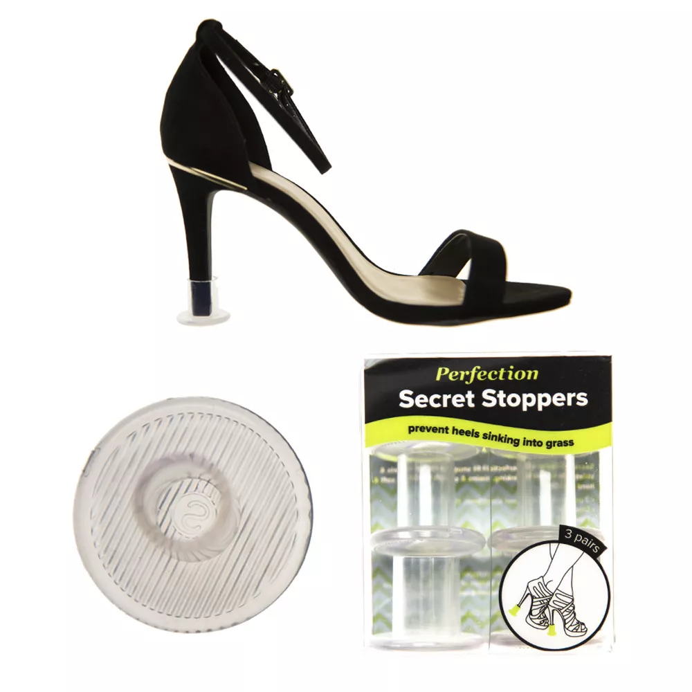 Heels sinking store in grass