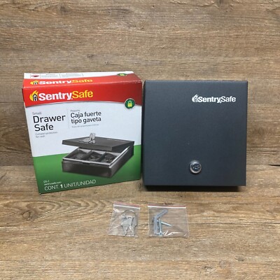 Sentry Safe Metal Home Lock Box Security With Two Keys 7X6.5X2  Pre-Owned