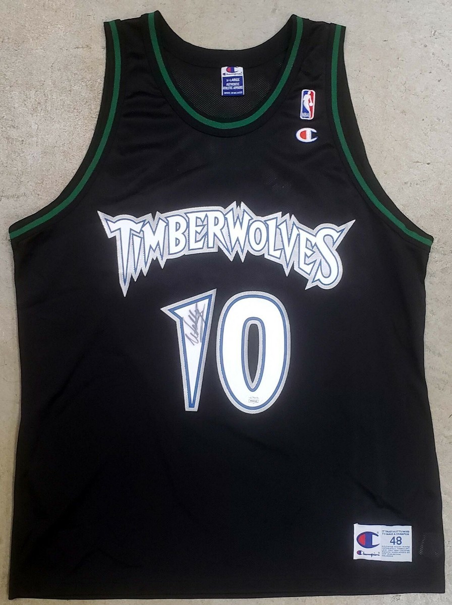 WALLY SZCZERBIAK Vtg NBA Signed Jersey XL MINNESOTA TIMBERWOLVES