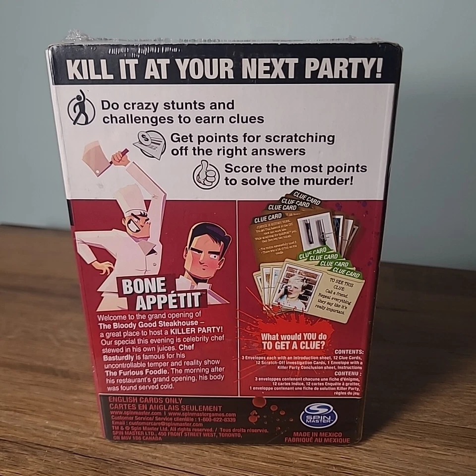 Killer Party Social Mystery Party Game, Bone Appetit, Brand New Sealed - Image 2 of 4