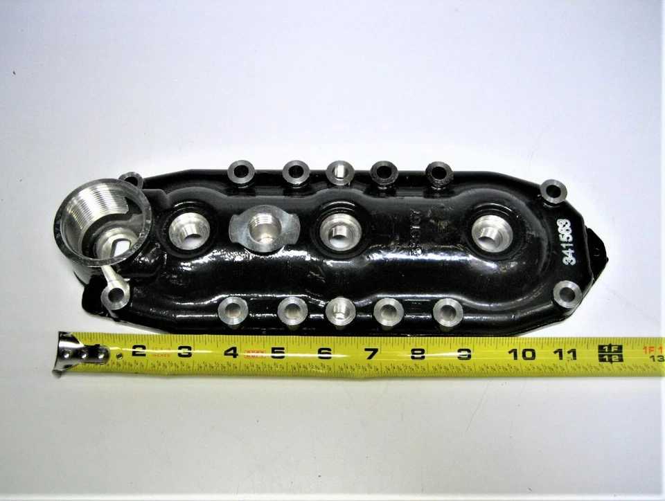OMC 341563 Evinrude Johnson 25 / 35HP Outboard Engine Cylinder Head - Image 3 of 4