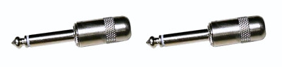 (2 PACK) SWITCHCRAFT 380 1/4'' Compact Mono TS Cable Mount Plug w/ 1'' Barrel