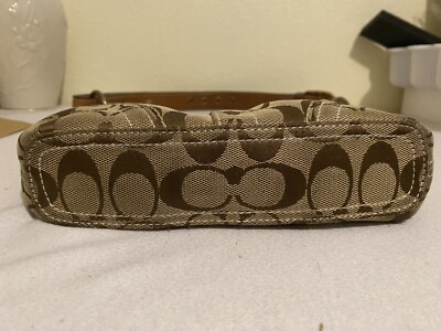 Coach Signature 10402 Crossbody Purse Shoulder Bag with Leather