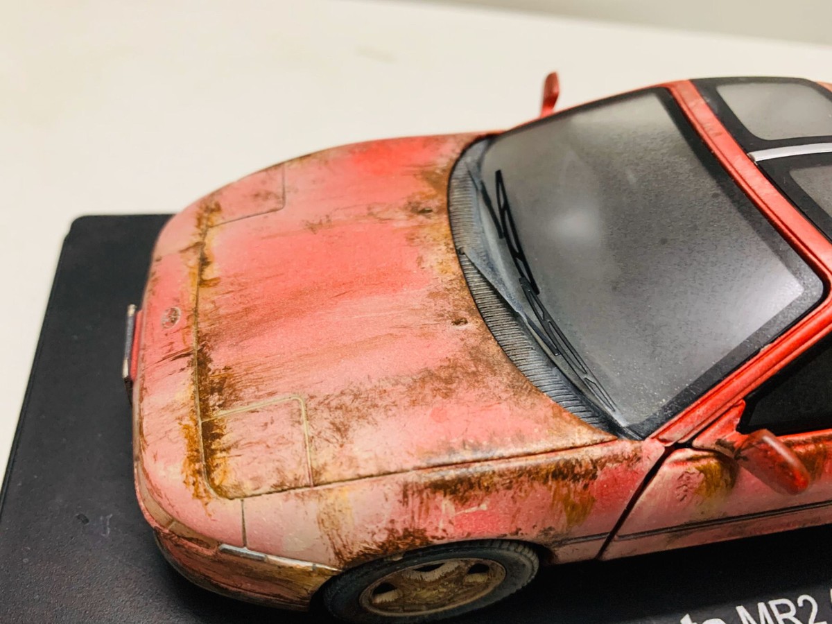 トヨタ MR2 [1989] 1/24 ミニカー Toyota MR2 1989 Red 2 Open Door Muddy Version 1:24 Die-Cast