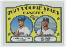 Topps Heritage 2021 - #400 Rookie Stars Rangers Anderson Tejada Leody Taveras RC