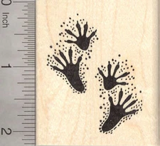 Raccoon Paw Prints Rubber Stamp, Pawprint, Racoon H21203 WM