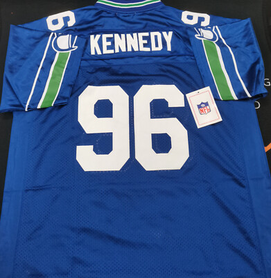 Vintage Cortez Kennedy #96 Seahawks Throwback Royal Stitched
