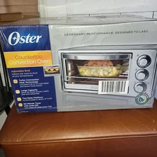 Oster 6-Slice Convection Countertop Oven TSSTTVCGBK Chrome BRAND NEW Sealed Box