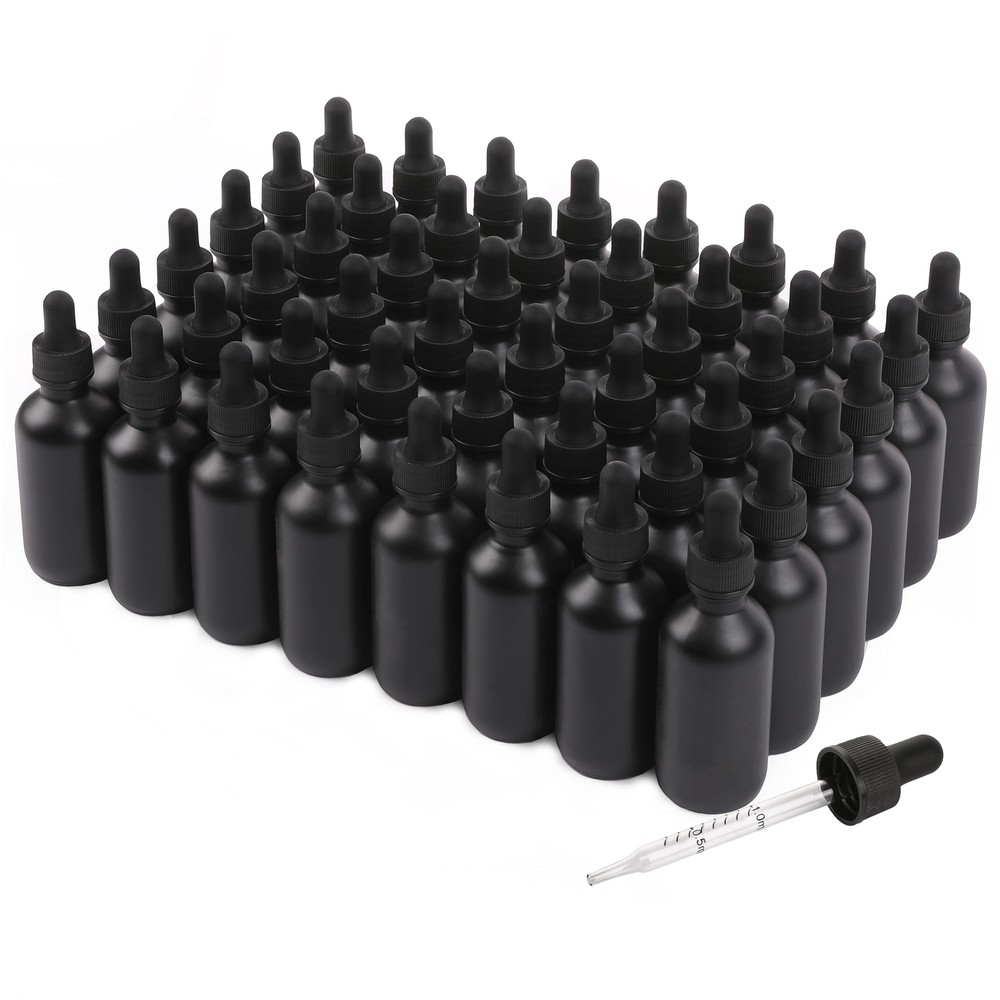 2oz Glass Dropper Bottle,Preety Texture Tincture Bottles with Precise Scales ...