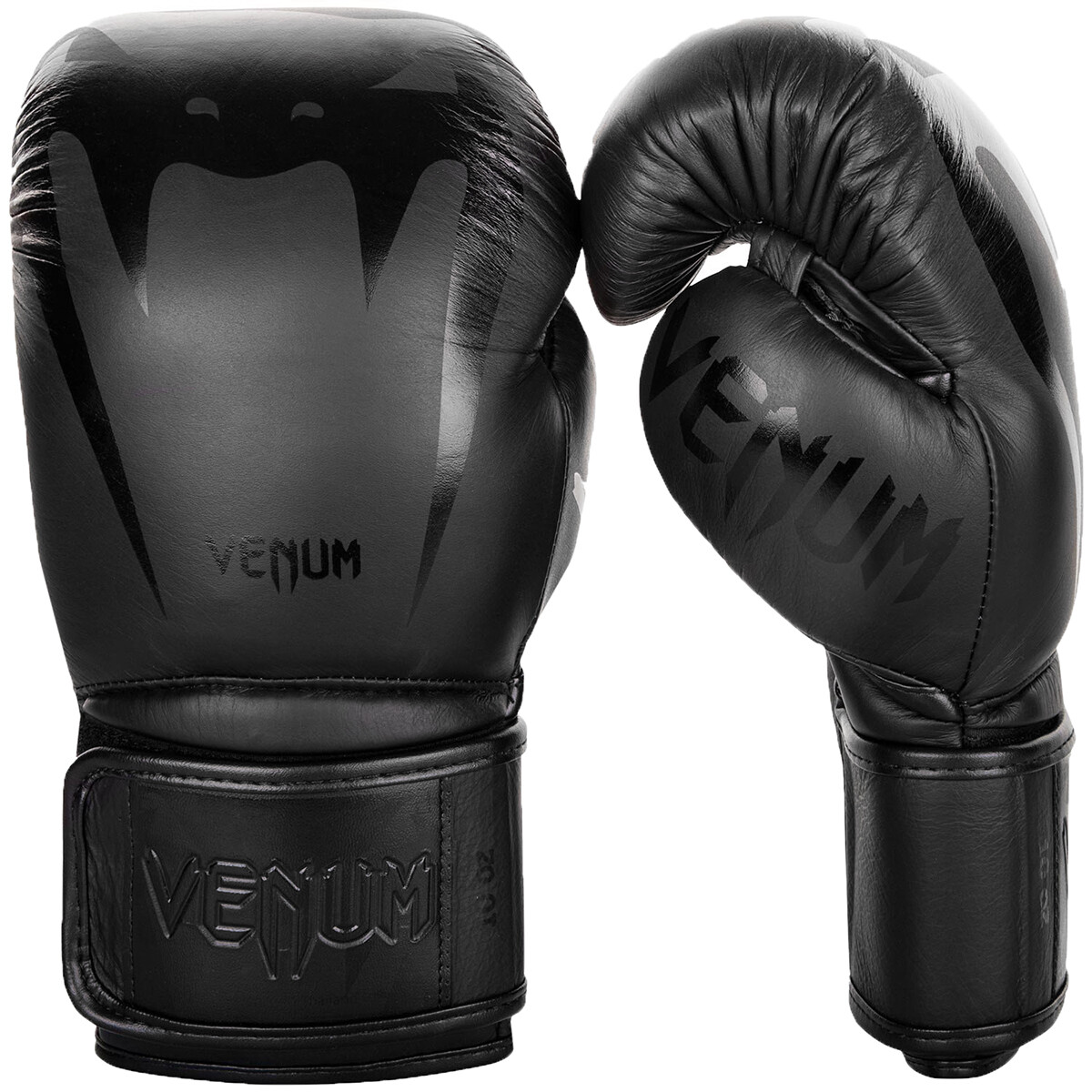 Venum Giant 3.0 Hook and Loop Training Boxing Gloves - Black/Black