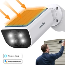 Wansview 2K Solar Security Camera Outdoor AI Motion Detection,Color Night Vision