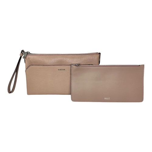 Bally Leddon 6219398 Ladies Nude Wrislet Clutch Calf Embossed MSRP $625 - Picture 6 of 8