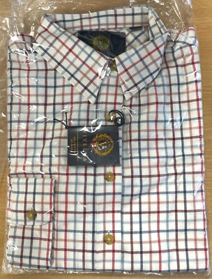 Viyella 80/20 Damen Langarmshirt VLB2113-150, Lachs & Blau, UK 16