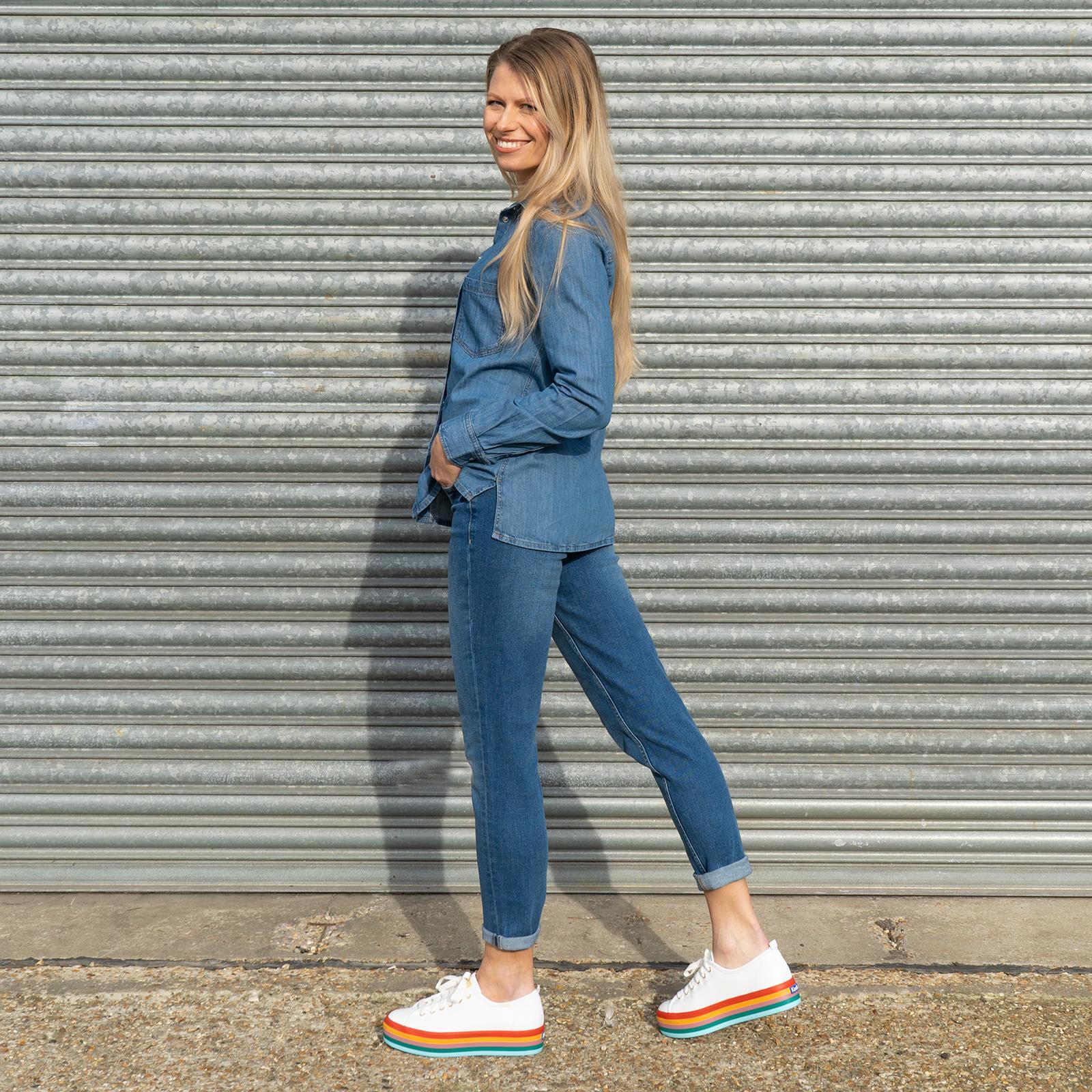 Womens Jigsaw Jean Classic Designer Casual Smart Hampton Blue Slim