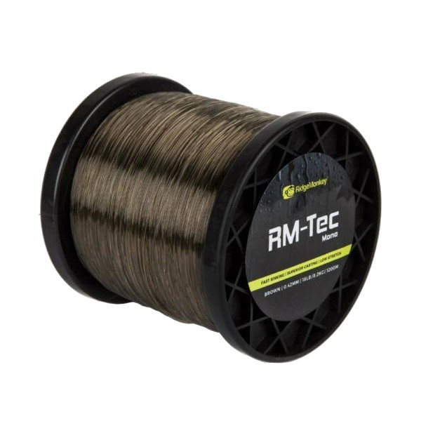 RidgeMonkey Brown 15lb Mono Line Fishing Angling 1200M