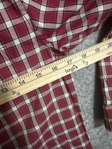 Hope And Henry Shirt Boys Large Organic Cotton Red Plaid White Preppy Buttons - Picture 4 of 13