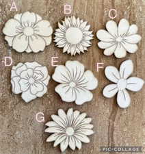 Handcrafted Wooden Flower Cutout | Unfinished Wood Floral Shape | DIY Craft Deco