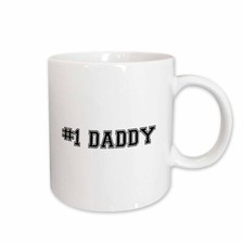 3dRose #1 Daddy - Number One Daddy for great and best dads - black text - good f