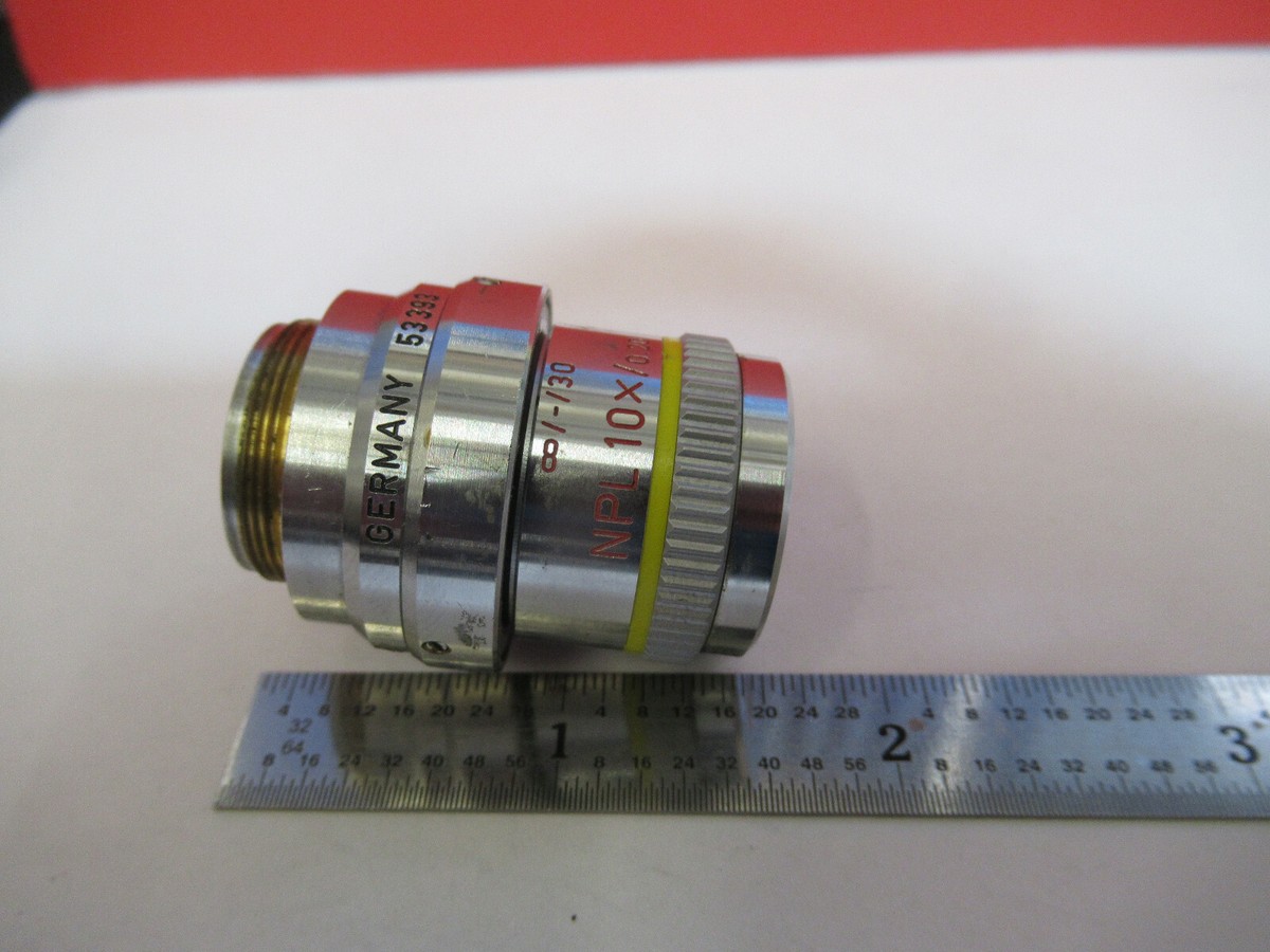 LEITZ 53393 DIC + INFINITY 10X OBJECTIVE MICROSCOPE OPTICS AS