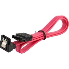 18" High Speed Serial ATA SATA 3 III 6Gbps Cable w/Locking Latch - Red