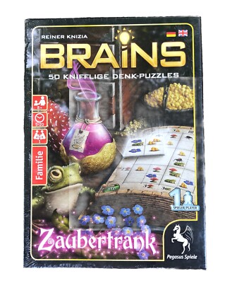 BRAINS Reiner Knizia 50 Knifflige Denk-Puzzles Zaubertrank Pegasus Spiele SEALED
