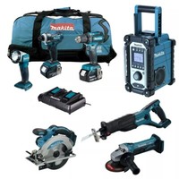 Makita DDF485 Rtj Akku-Bohrschrauber Lxt 18V 11Tlg. Akku Werkzeug Combo Kit