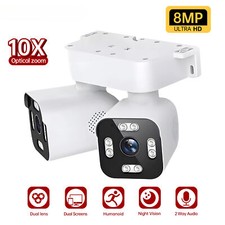 8MP Wifi PTZ Bullet Camera Auto Tracking Audio Wireless CCTV Surveillance Camera