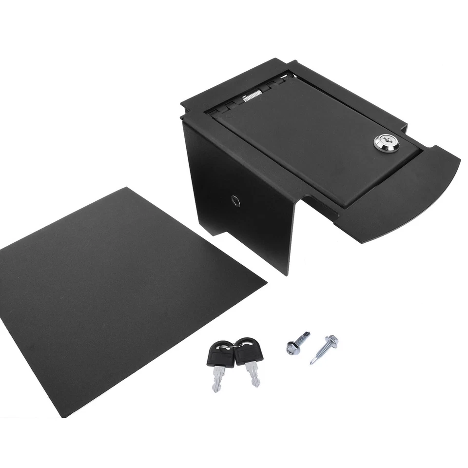 Caja fuerte consola central negra con 2 llaves para Ford Edge 2015-2019 VFT4Z9906202A Foto 2 de 4