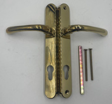 Upvc Siena Door Handles Gold finish 210mmfix To suit Gridlock
