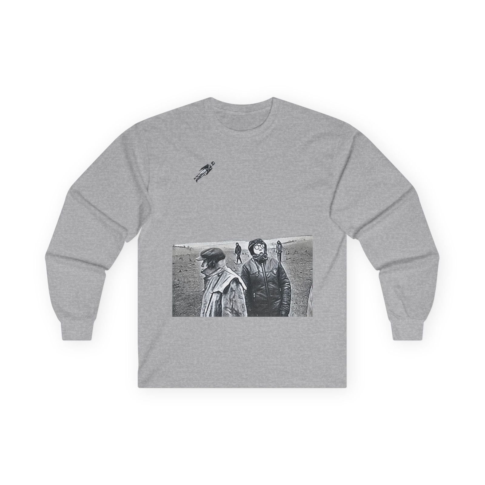 Woody Allen Black & White Art Graphic Print Tee Shirt Short Sleeve Crewneck Gift