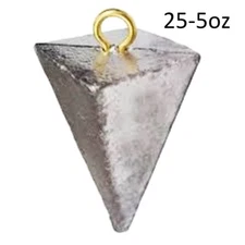 25 - 5OZ PYRAMID SINKERS LEAD FISHING WEIGHTS