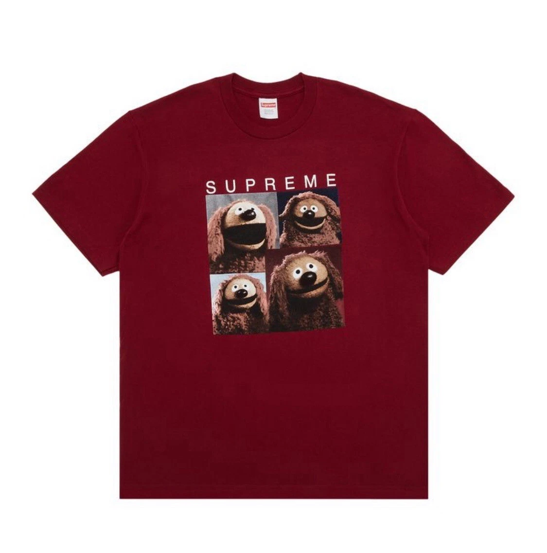 T shirt Supreme Rolf tout coton Cardinal SS24 homme taille 2XL Muppets neuf avec étiquette