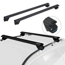 TOOENJOY 47" Pro Roof Rack Cross Bars Rail Luggage Carrier 198LBS Capacity Black
