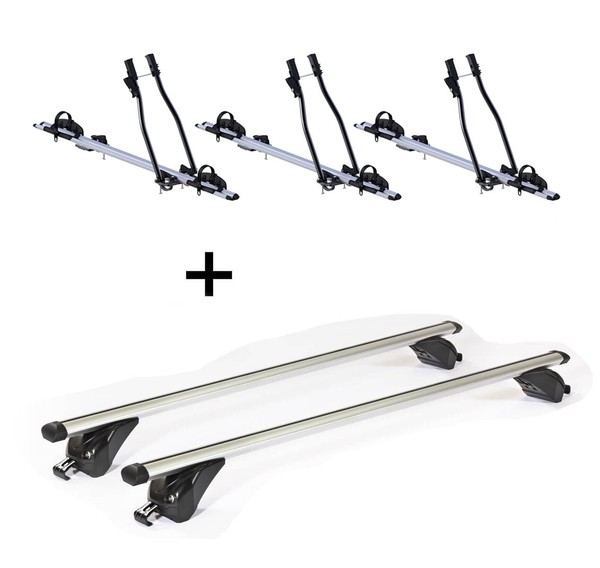 3X FahrradträGer Sagittar+DachträGer KING2 FüR FüR Audi Q5 Fy 5TüR Ab 17-image