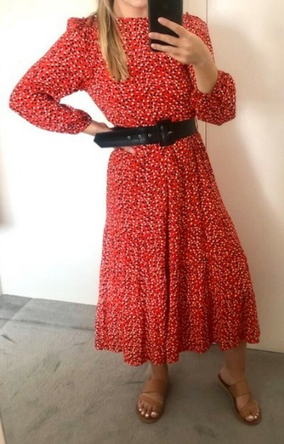 red spotty dress