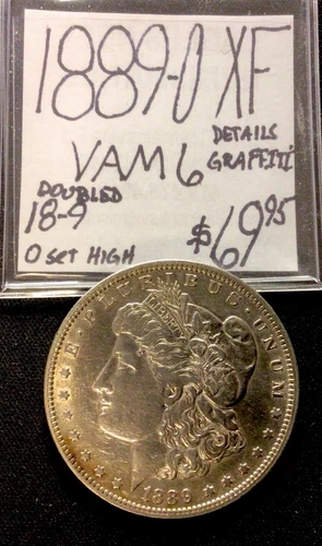 1889 O Morgan Silver Dollar XF! VAM 6! Doubled 18-9 O High Set! Details Graffiti