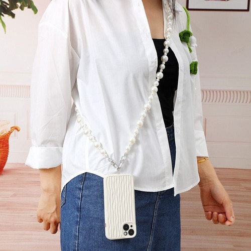 Gold/silver Buckle Pearl Crossbody Mobile Phone Chain Mobile Phone Pendant - 第 4/16 張圖片