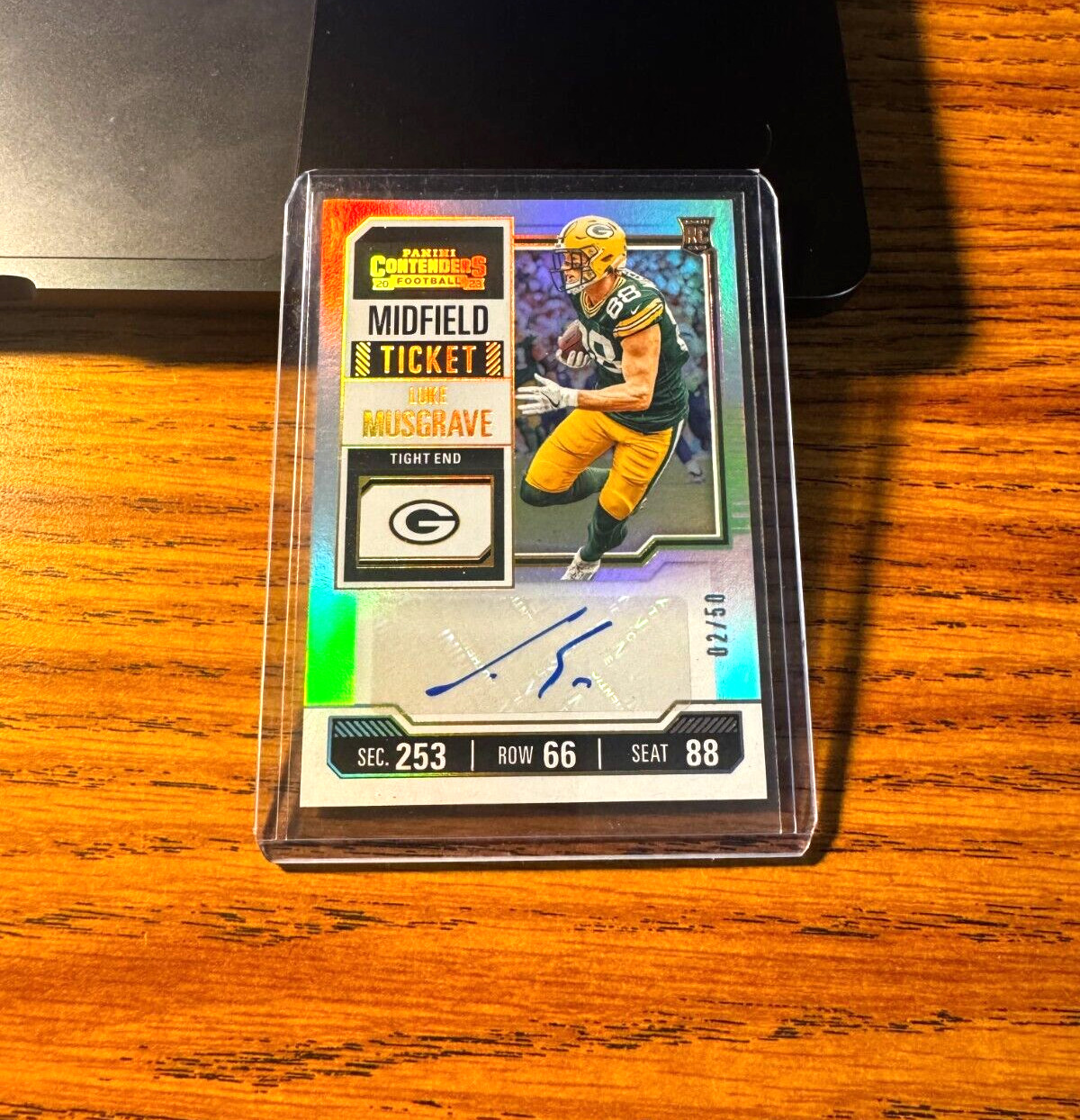 Luke Musgrave 2023 Panini Contenders Midfield Ticket Variation #148 RC Auto /50