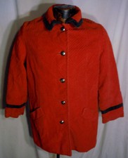 ILGWU Ladies ML Vtg Union Made 1960's Corduroy Coat - Fleece Lined - USA Made