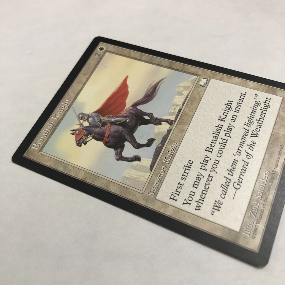 Magic The Gathering Benalish Knight Weatherlight Creature Common - Image 4 of 4