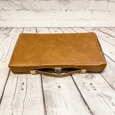 Vintage Coastar Deluxe Slide File Case Holder Brown Plastic Vinyl Padded