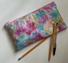 Handmade Multi Colored Pencil Zip Pouch Back To School Pencil Case Pencil Holder