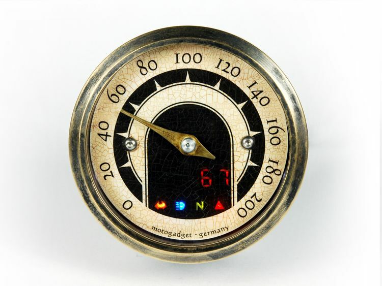 NMST MOTOGADGET SPEEDOMETER motoscope tiny Vintage (mst) BRASS