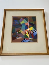 Mid Century Painting Musical Cubism Cubist Abstract Modernism Schiller Chicago