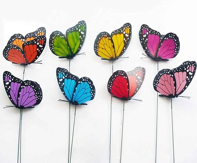 3D Artificial Butterflies with Stick For Festival Party Wedding Home Decoration - Image 4 of 4