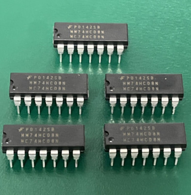 FAIRCHILD MM74HC08N AND Gate, HC/UH Series, 4-Func, 2-Input, CMOS, PDIP14 ' 5PCS